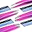Eyebrow Tweezer Set, TsMADDTs 6PCS Tweezers Set for Women, Precision Tweezer for Eyebrows with Curved Scissor for Ingrown Hair, Hair Plucking Daily Beauty Tools (Pink&Purple)