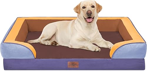 Miniatura 226 de Comfort Expression - Cama ortopédica perros pequeños, 20 x 14 pulgadas, impermeable, espuma soporte cartón de huevo, cojines extraíbles, sofá con