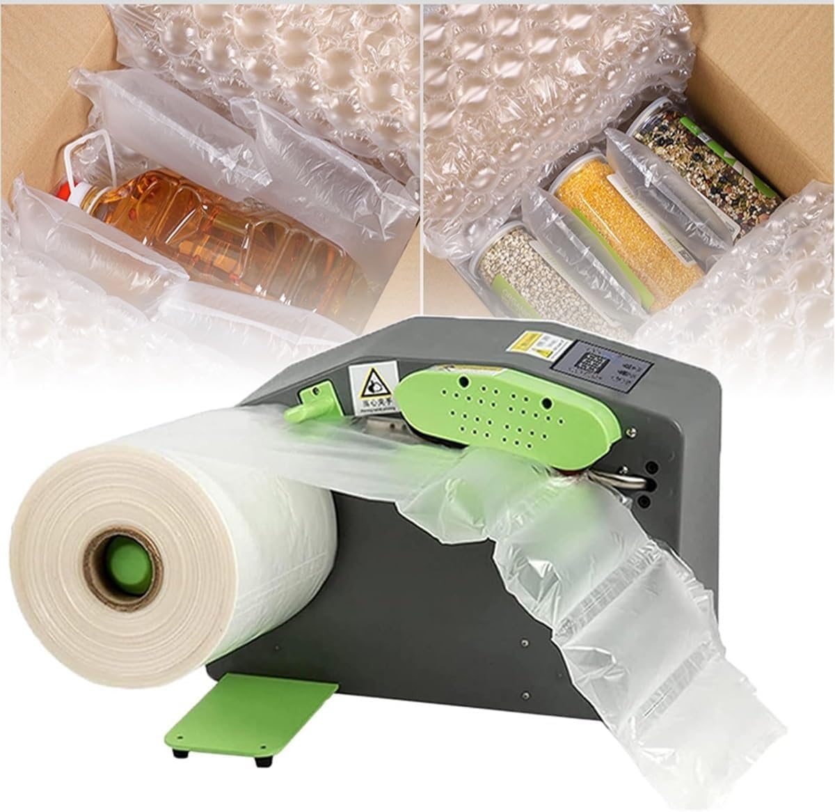FHRKA Portable Air Cushion Machine 200W, High Speed Inflatable Wrap Cushioning With Adjustable Air Volume & Temperature, For Gourd Film