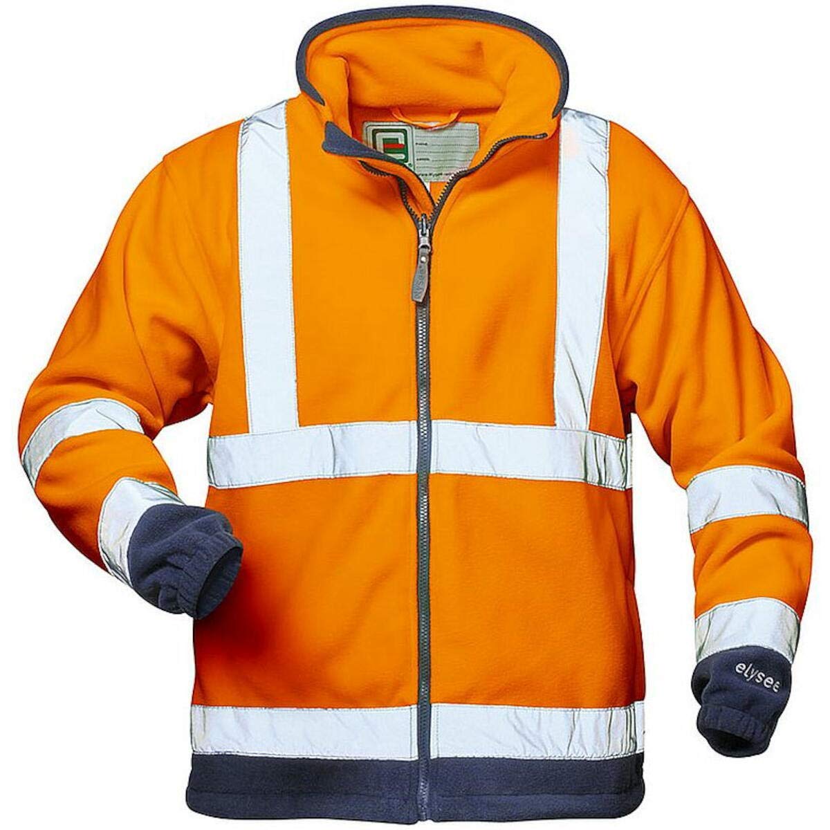 FORMAT Benedikt Veste polaire de signalisation Taille XXL Orange/bleu marine