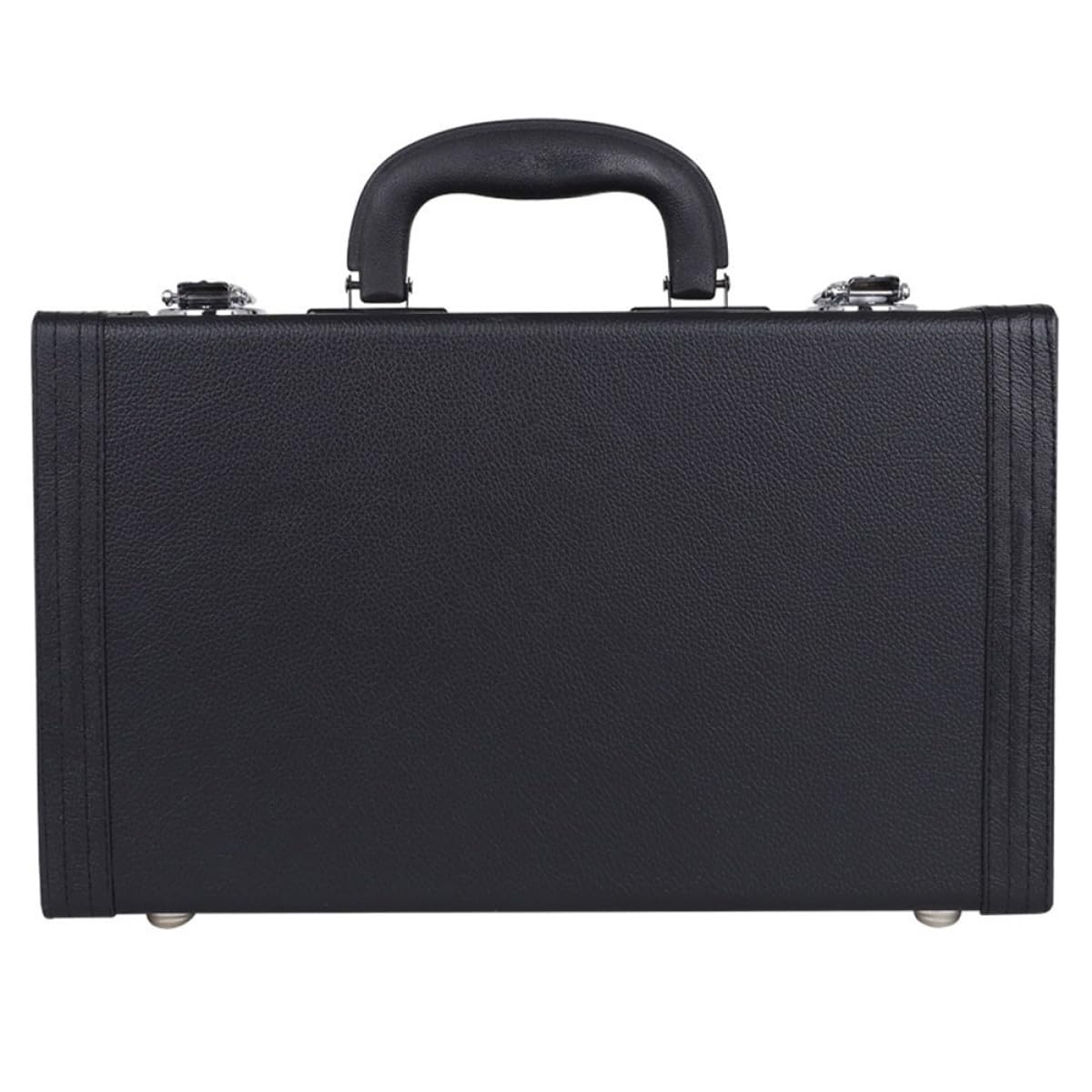 Estuche Acolchado Diseño Simple y Elegante de Cuero Negro para Cierre Fuerte y Resistencia a Golpes para Transporte Seguro