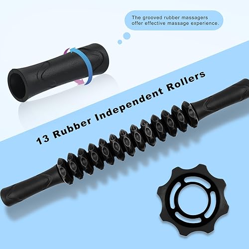 Miniatura 7 de ZanLLW - Barra de rodillo muscular, barra de masaje de tejido profundo para atletas, terapia muscular para corredores, Lipo Stick para aliviar el