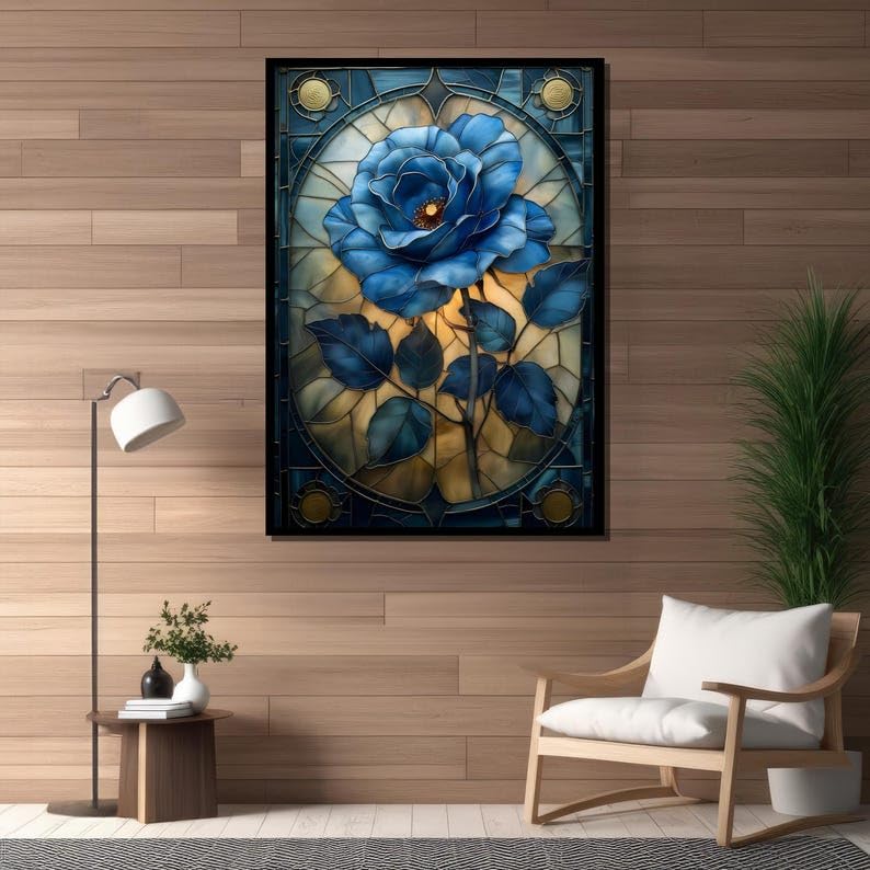 Décoration intérieure moderne de peinture abstraite au trait