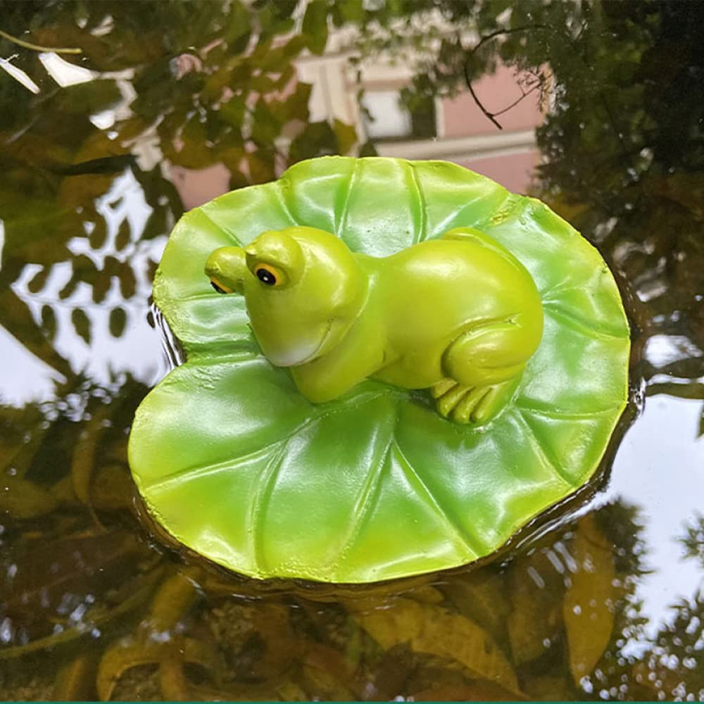 Kertaym Schwimmfrosch Gartenfigur - Harz Deko Für Teich & Balkon