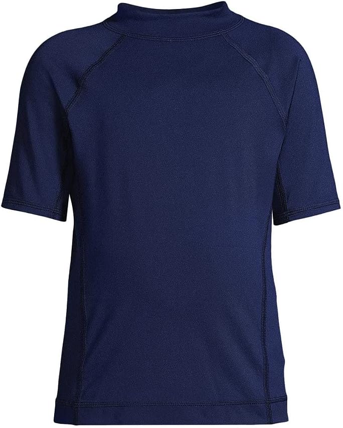 Lands' End Boys Husky Short Sleeve Rash Guard