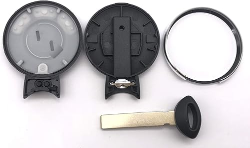 Miniatura 4 de J-ACCES - Carcasa para llavero de automóvil de 3 botones para BMW Mini Cooper 2007-2014, repuesto sin llave, carcasa exterior con hoja sin cortar en