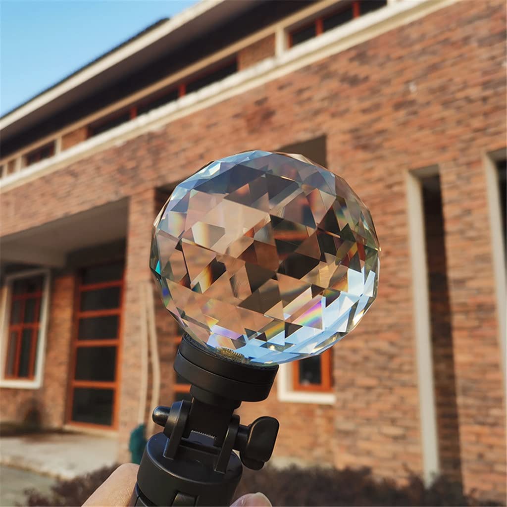 XDDCDH Photography Light Prism Ball with Mini Tripod Stand and 1/4 inch Screw Base, Optical Glass Prism Crystal Rainbow Maker