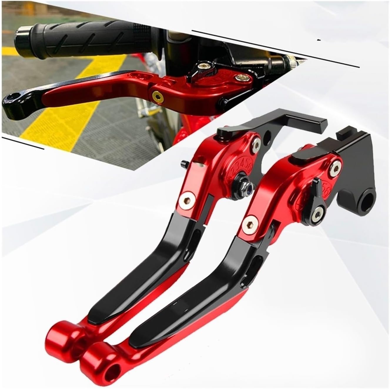 Lever Handle for CBR900RR 1993 1994 1995 1996 1997 1998 1999 Motorcycle Folding Extendable Brake Clutch Levers(Black)