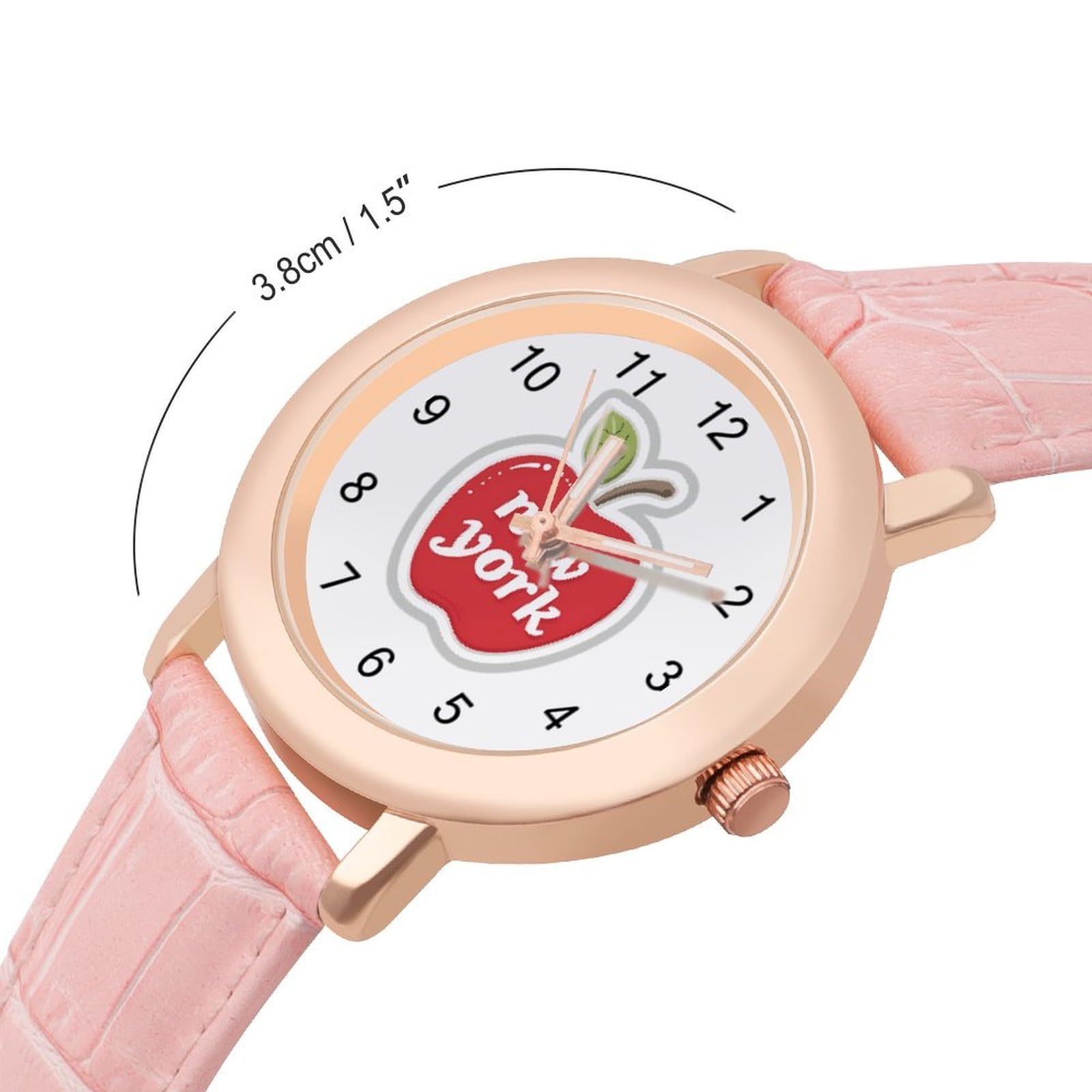 New York Damen-Armbanduhr, leicht ablesbar, flexibel, drei Zeiger, rundes Gehäuse, Quarzuhr für kleine Handgelenke