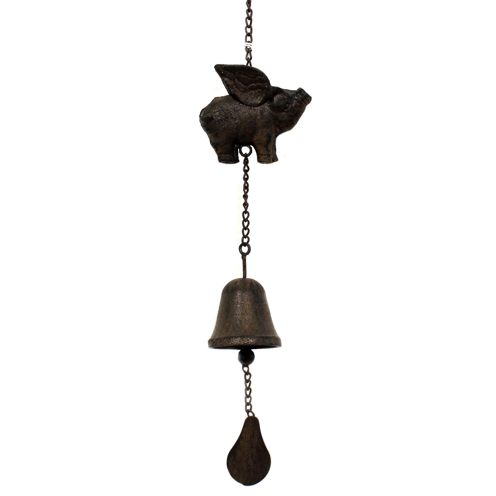Midwest-CBKFlying Pig With Wings Bell Wind Chime Cast Iron