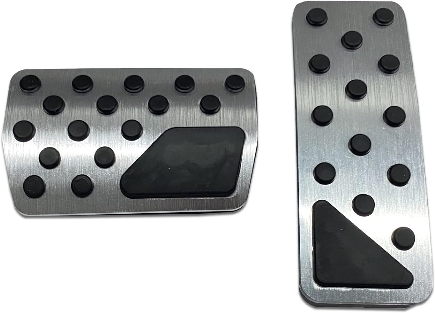 Fogfar 2 PCS Car Pedal Cover, Non Slip Gas Pedal Brake Pedal Cover, Suitable for Jeep Grand Cherokee Accelerator Pedal Cover (Silver)