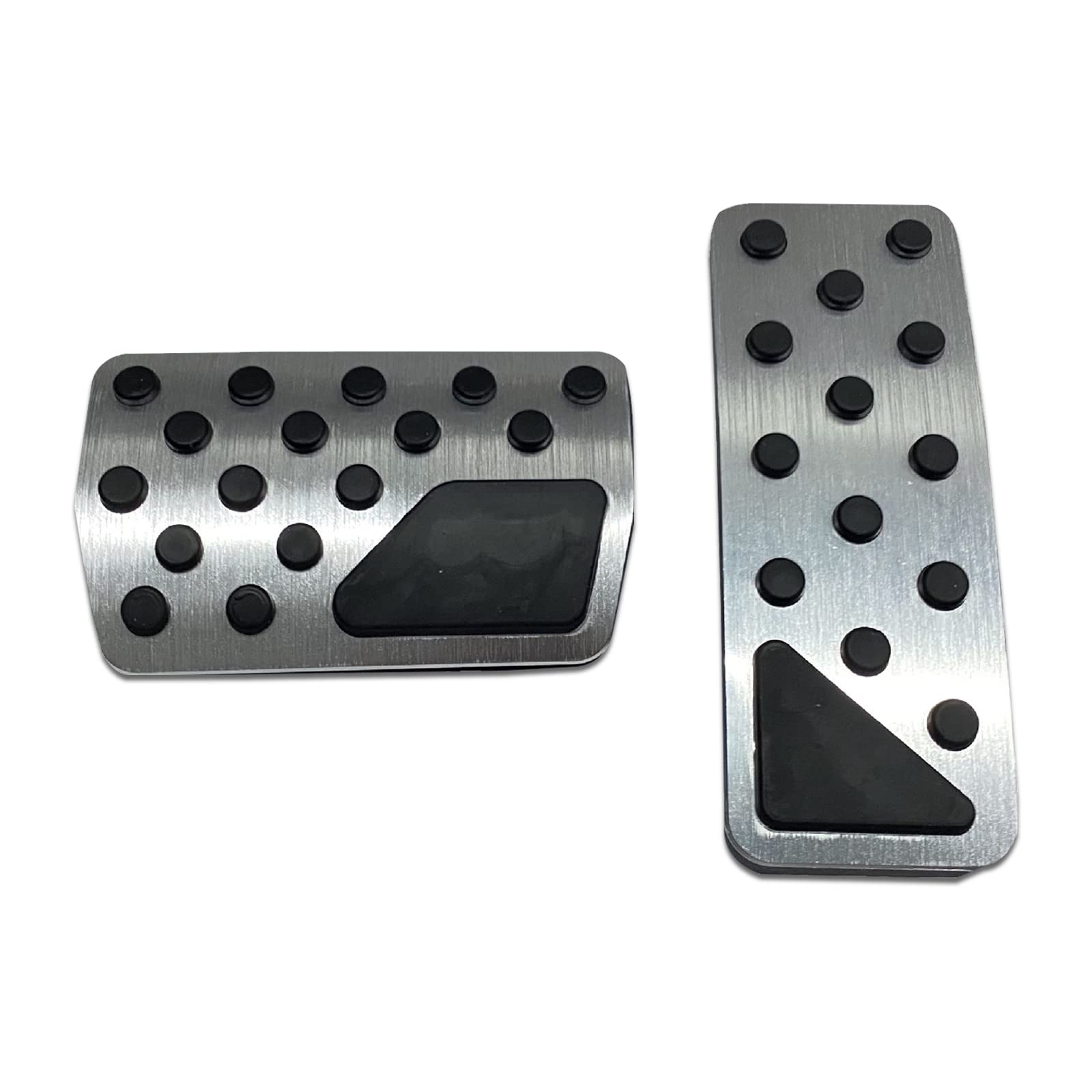 Fogfar 2 PCS Car Pedal Cover, Non Slip Gas Pedal Brake Pedal Cover, Suitable for Jeep Grand Cherokee Accelerator Pedal Cover (Silver)