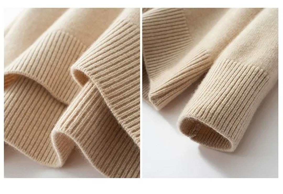 Damski sweter z wysokim dekoltem kaszmirowy sweter sweter sweter ciepły luźny dzianinowy podstawowy sweter kurtka topy