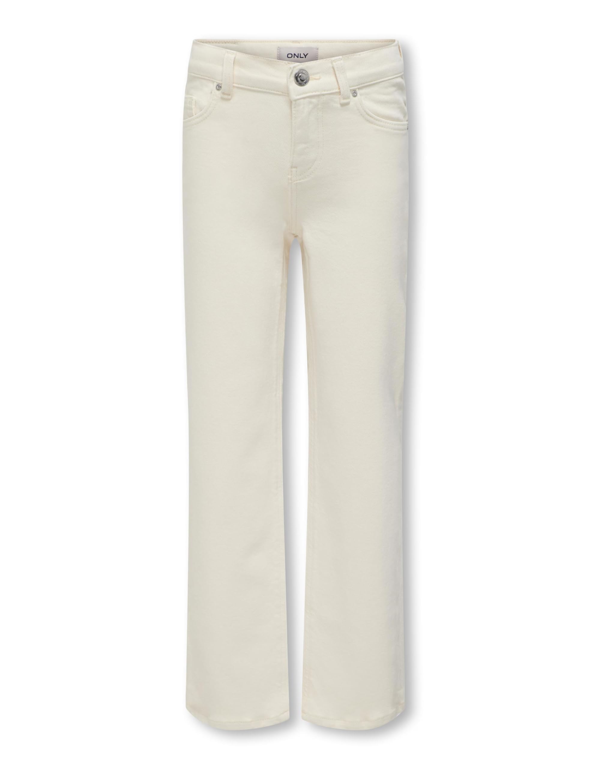 Vaqueros anchos niñas para colegio y parque vaquero cropped ecru KOGJUICY moda infantil 3