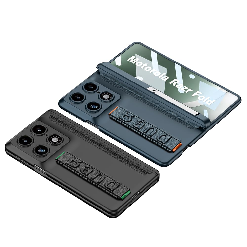 Coque pour Razr Fold étui + Hinge Stand + Glass Film + Wristband,Bumper Case pour Motorola Razr Fold(3)