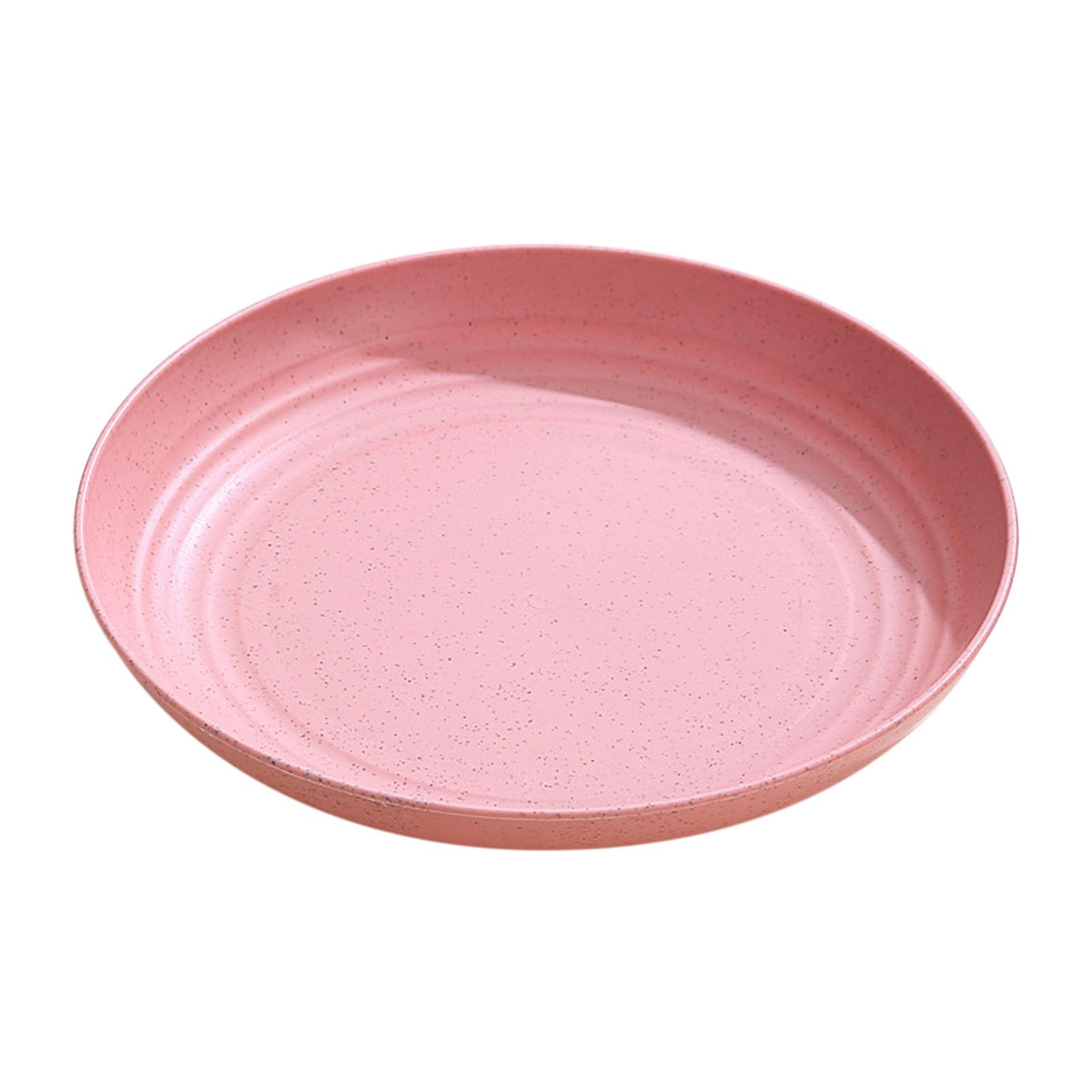 xinxinyu Unbreakable Food Grade Plastic Serving Plates,23x23cm Multi Coloured Dessert Snack Fruit Plates Set,Lightweight Snack Trays for Fruit, Candy (Pink) — image 1