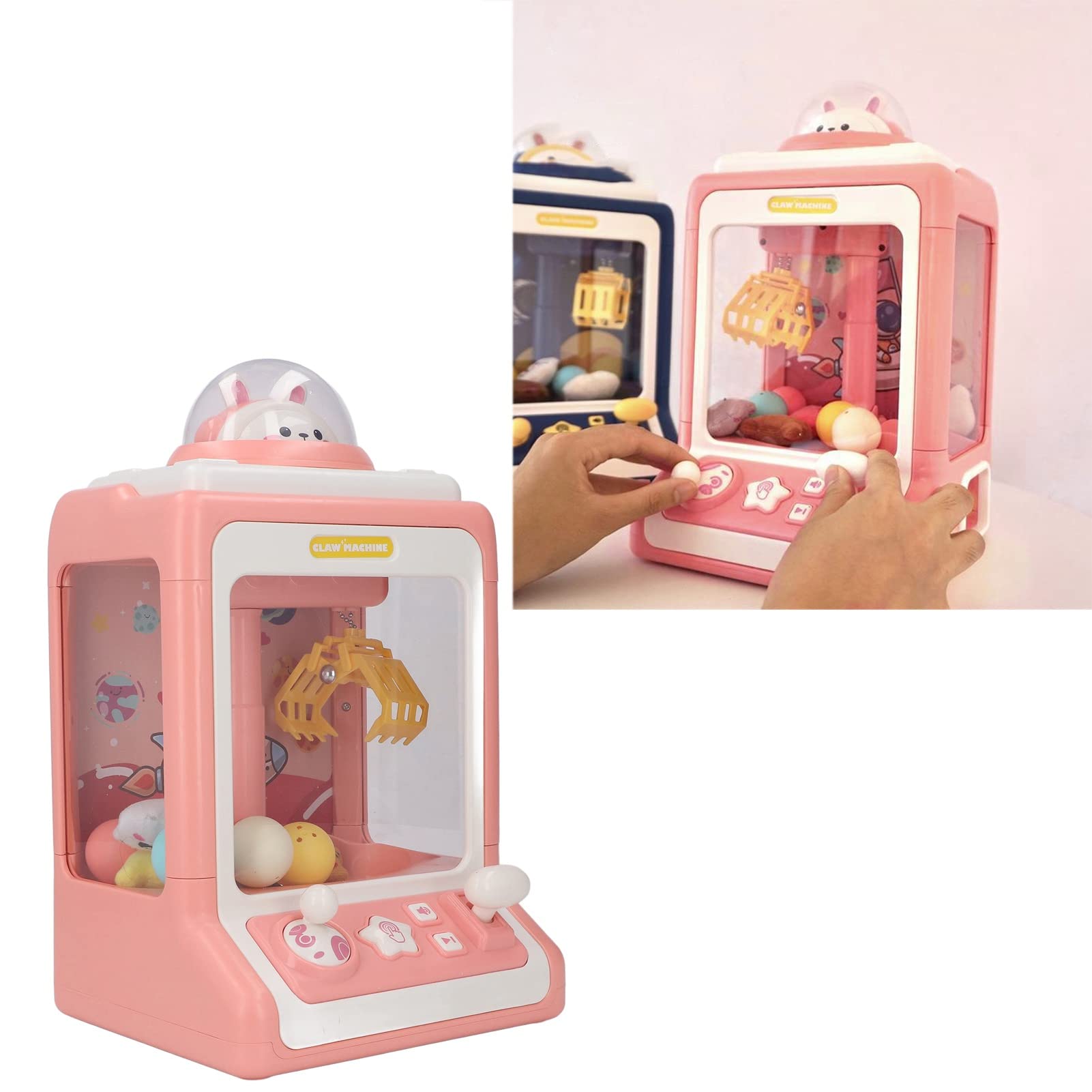 SIXRUN Macchina per Bambole con Artiglio Spaziale Coniglietto di Musica Leggera Elettronica per Competizioni Divertenti, Tempo in Famiglia - Adatto per Adulti e Bambini - Plastica, Elettronico -