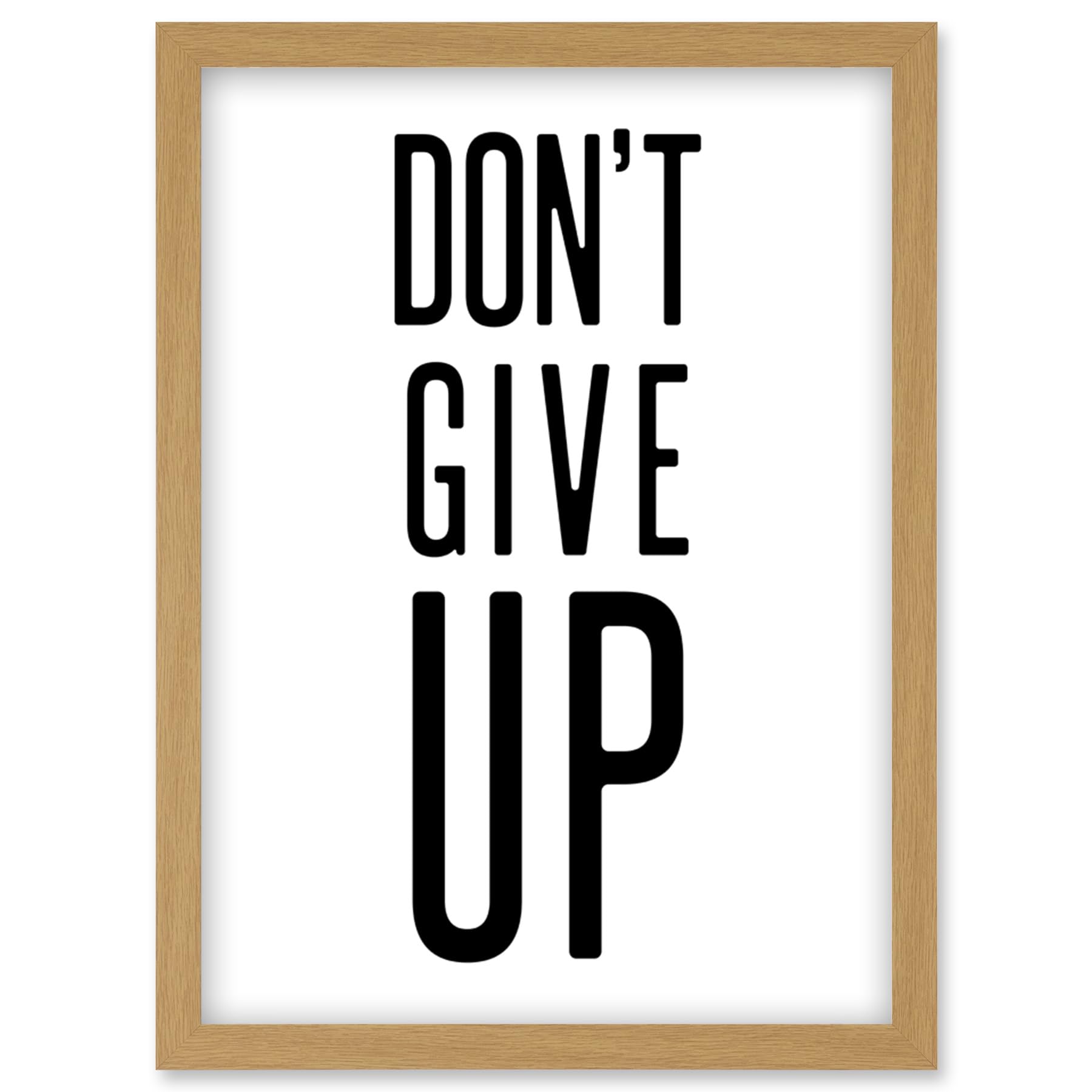 Artery8 Exercise Inspiration Don't Give Up Exercise Work Out Motivation Gym Aesthetic Artwork Framed Wall Art Print A4
