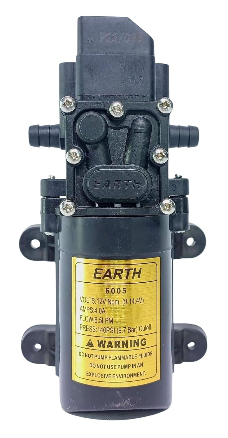 Earth Water Pump High Pressure 12V Dc Water Pump Battery Sprayer Motor Single High Performance 12V Dc 140 Psi Used In Farm Agriculture Mist Spray, Car Bike Wash, Sanitizing-image-27
