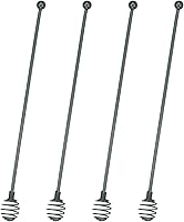 Vista 1 de Palitos de café especiales, cucharas especiales de acero inoxidable, cuchara mezcladora esférica, palitos sólidos/huecos para bebida/cóctel/café
