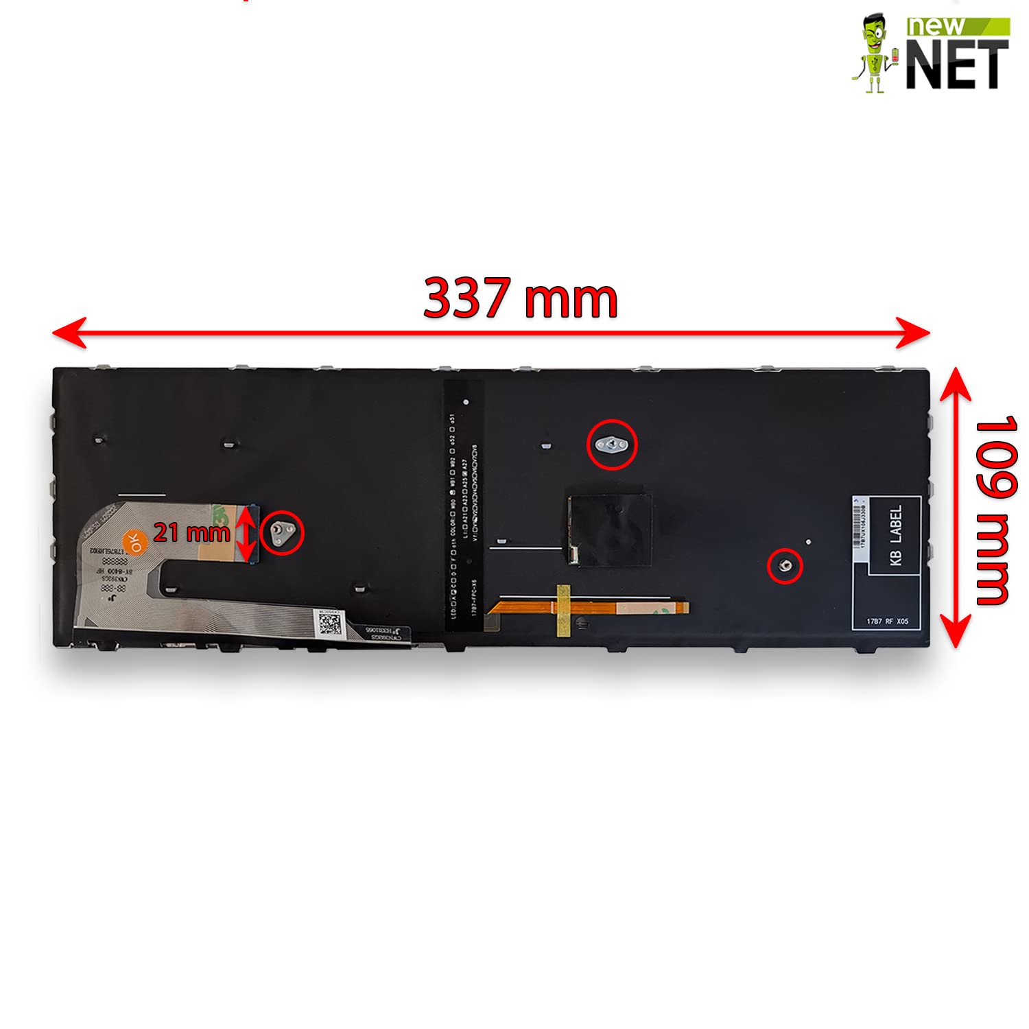new net - Tastiera Compatibile con Notebook HP L14366-061 L17971-061 L14367-061 [Frame Silver - Trackpoint - Layout ITA]