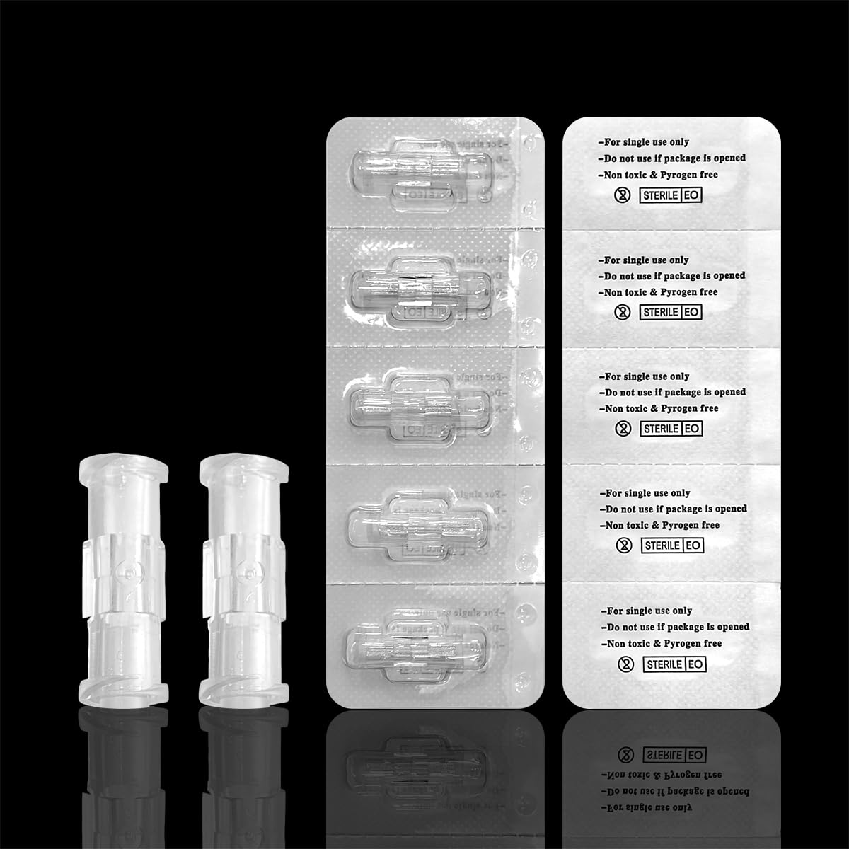 Luer-Lock-Adapter, Buchse auf Buchse für Übertragung, sterile Einzelverpackung (1 Box, 100 Stück)