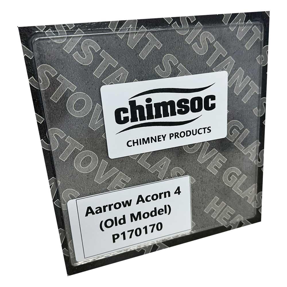 Chimsoc Clear Replacement Stove Glass - Aarrow Acorn 4 (Old Model) (170Mm X 170Mm Square)