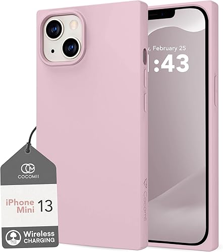 Cocomii Funda cuadrada para iPhone 13 Mini color neutro de silicona cuadrada delgada ligera mate suave al tacto forro de microfibra funda compatible