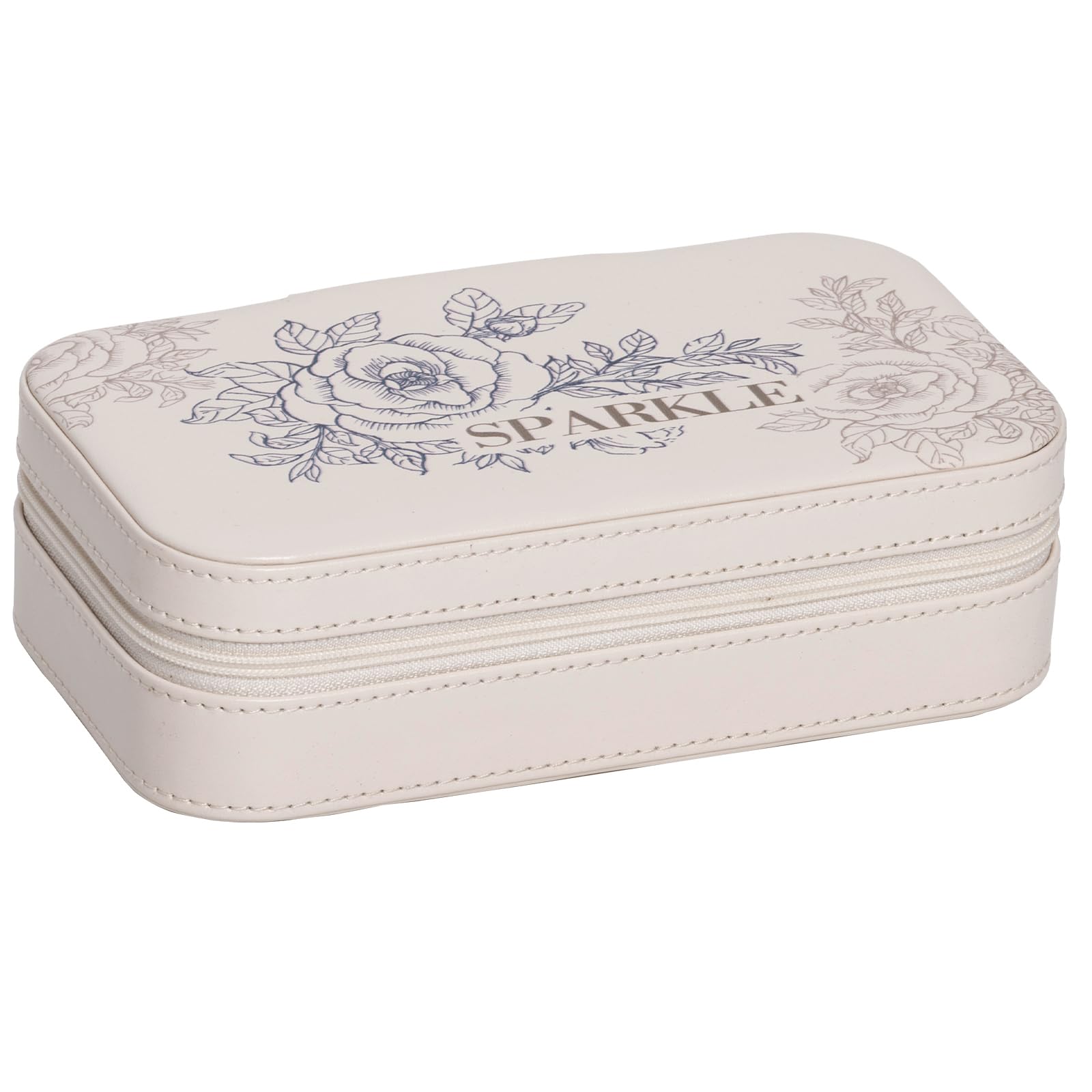 SANY DAYO HOME Portable PU Leather Travel Jewelry Organizer Case