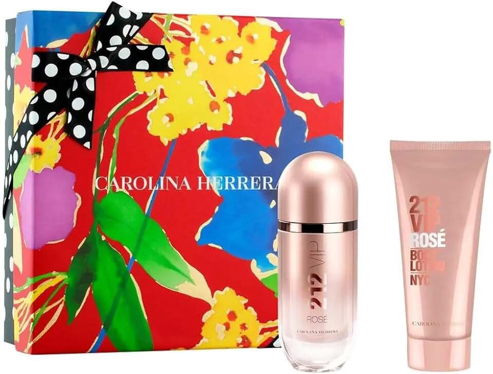 Kit 212 VIP Rosé Carolina Herrera Perfume Feminino + Loção Corporal 80 ml
