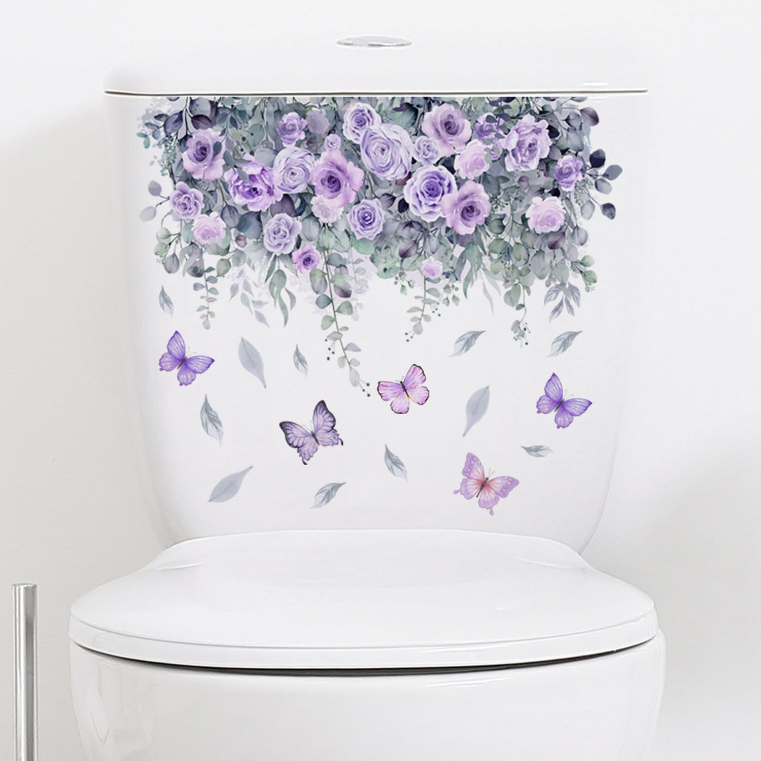 Autocollants de toilette fleur pour masquer les imperfections du WC