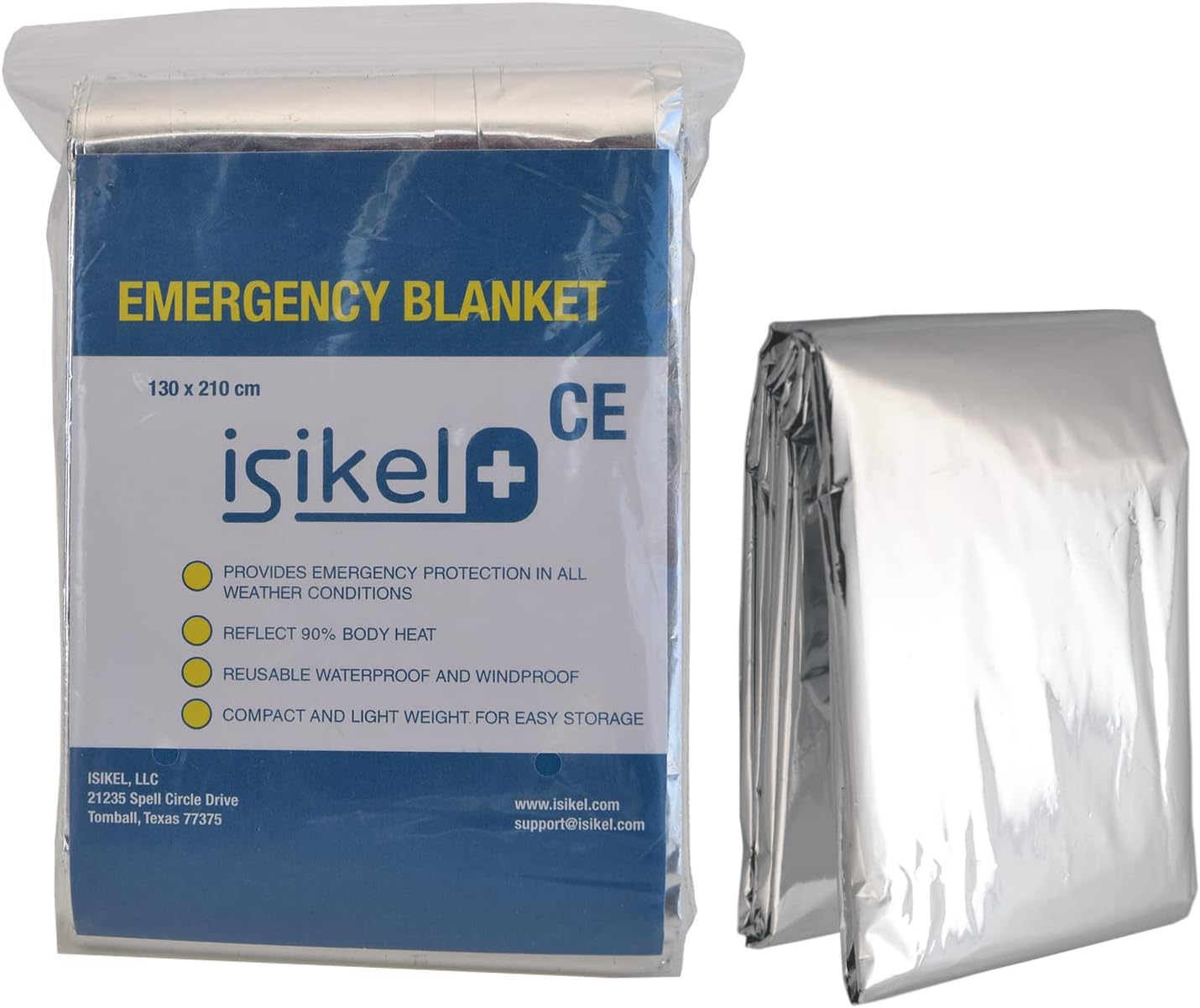 ISIKEL Emergency Blankets with Reusable Design Thermal Blanket to Retain Body Heat