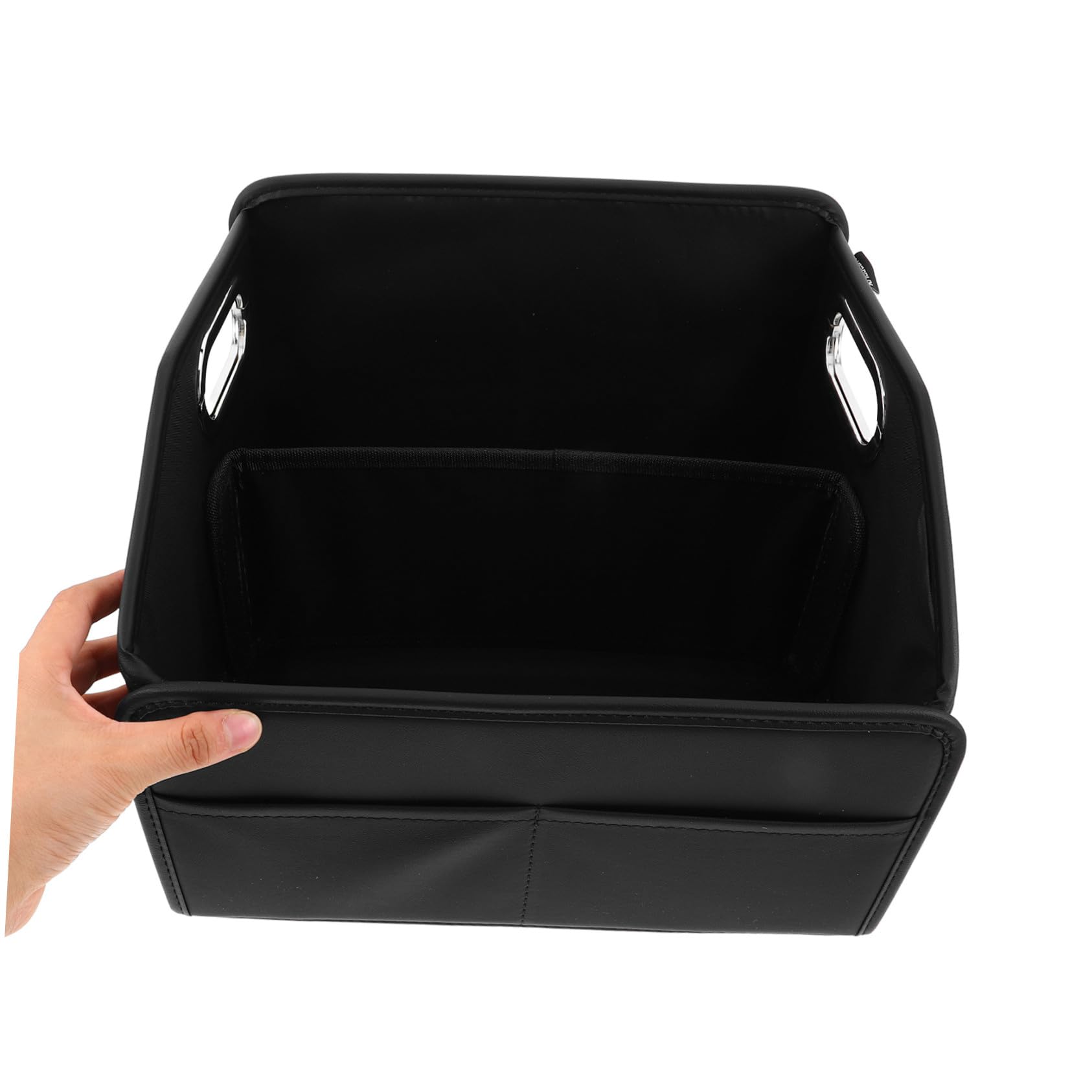 Amosfun Caja De Almacenamiento Para Coche Organizador De Maletero De Poliuretano Organizador De Comestibles Para Coche Portaequipajes Para Maletero Resistente