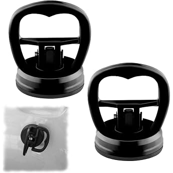 2 Piece Dent Puller Car Set 5.5 cm Vacuum Suction Cup Small Scratch-Free Dent Puller and Dent Puller for Car Dent Removal Glass Lifter and Mobile Phone Holder Black