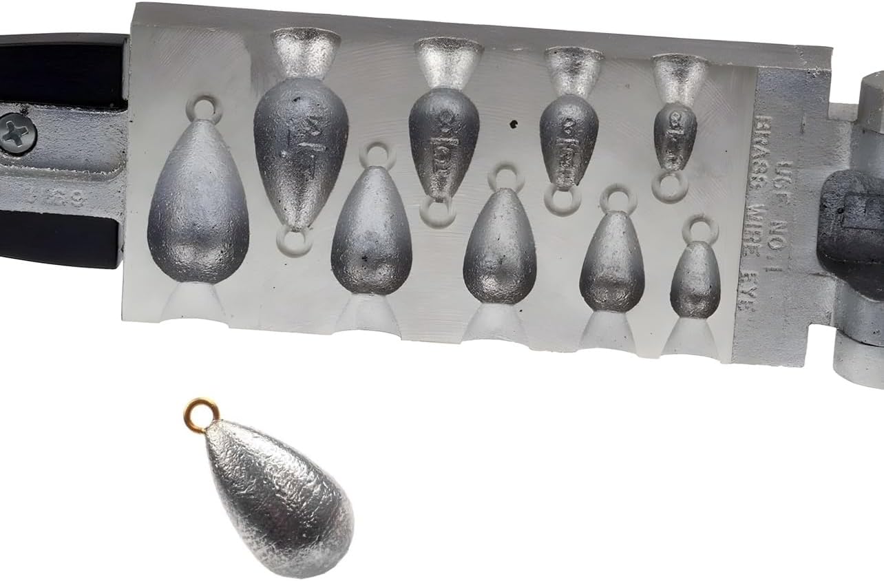 Do It Mold Bell Sinker with Brass Eye Sz: 1/8, 1/4, 3/8, 1/2, 5/8, 3/4, 1, 1 1/2, 2 OZ