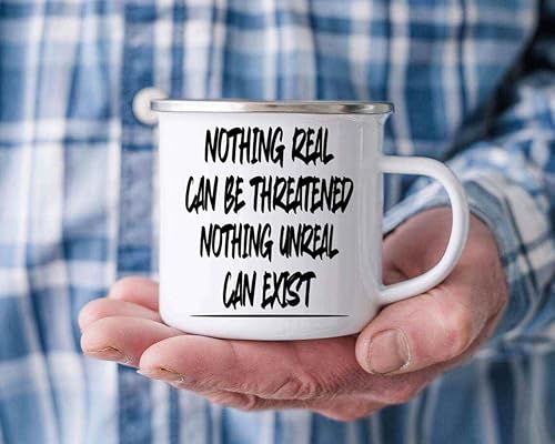 Miniatura 3 de Inspirational Gift for Everyone - Wedding Present for Nephew - Nothing Real Can Be Threatened, Nothing Unreal Can Exist Navy - Large 12 Oz White