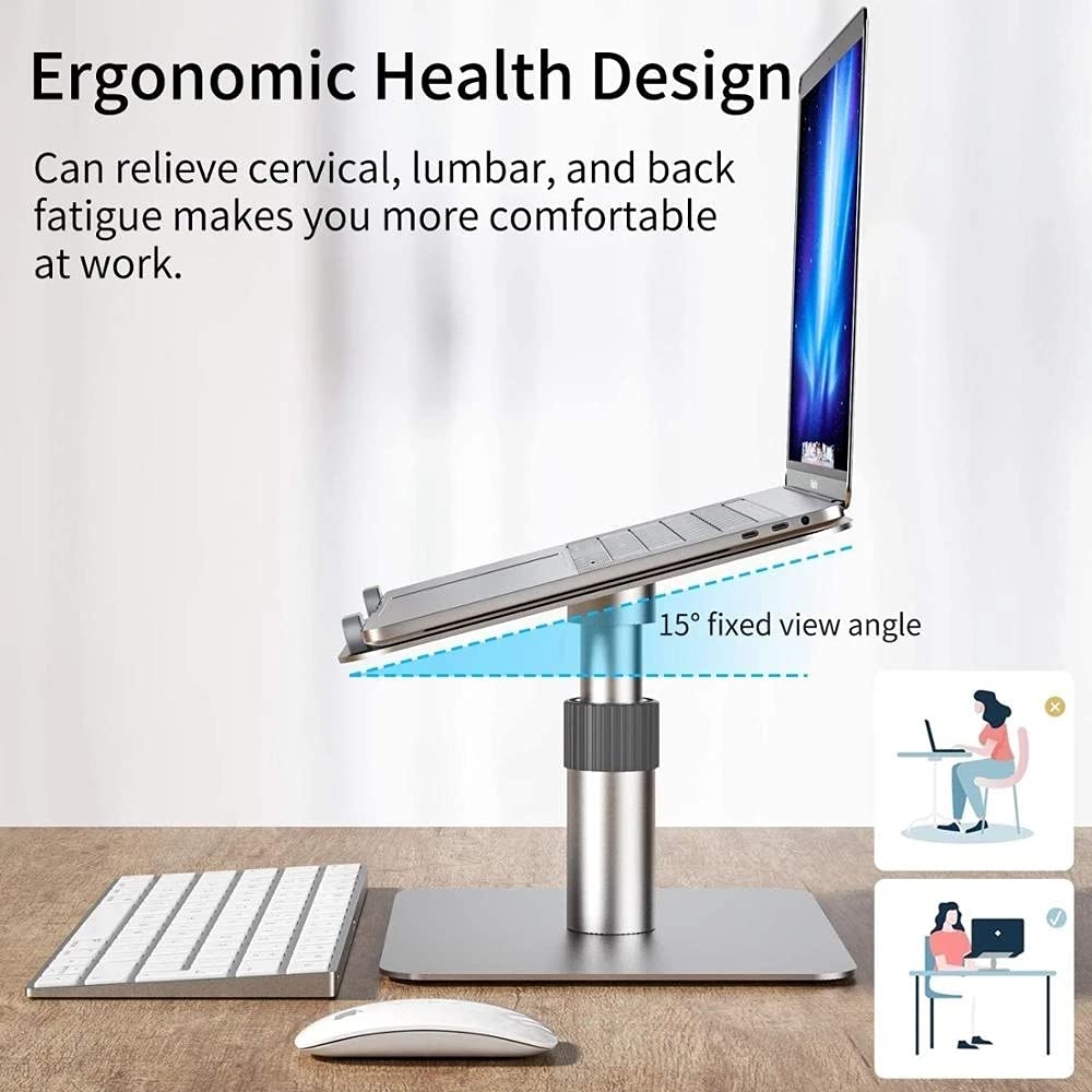 Portátil de la computadora portátil Altura Ajustable 360 ​​Rotación de Aluminio Ergonómico Portador de computadora portátil