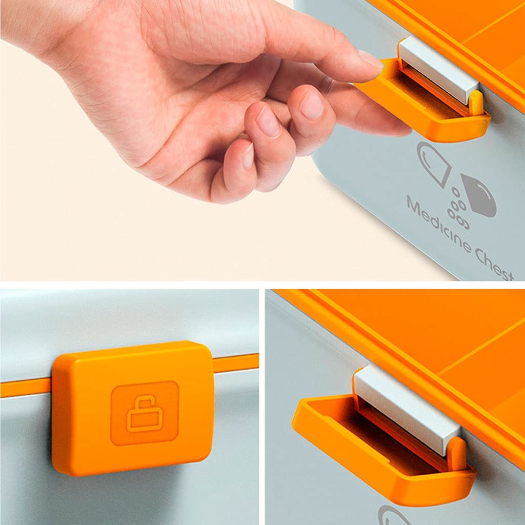 Botiquin 12.20 pulgadas Kit de primeros auxilios Caja de plástico Caja de almacenamiento doméstico Caja de almacenamiento de medicina de emergencia médica portátil Botiquin de Primeros Auxilios