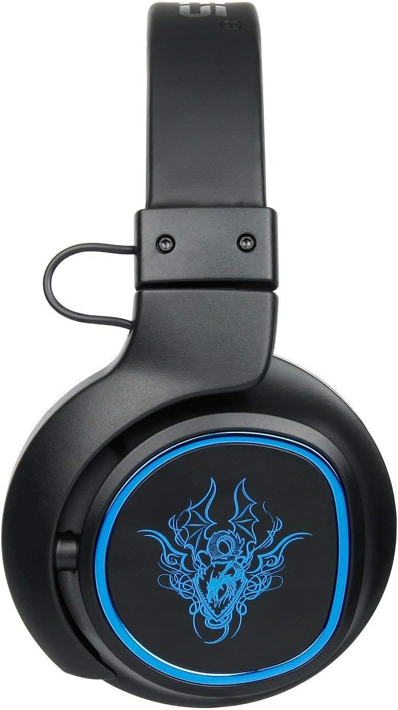 R5 Over-Ear Stereo Noise-Reduction Base Gaming Headset Headband Headphones with HiFi Microphone Control-Remote for PC Computers/PS4/New Xbox One/Mac/Tablets/Mobiles(Black)