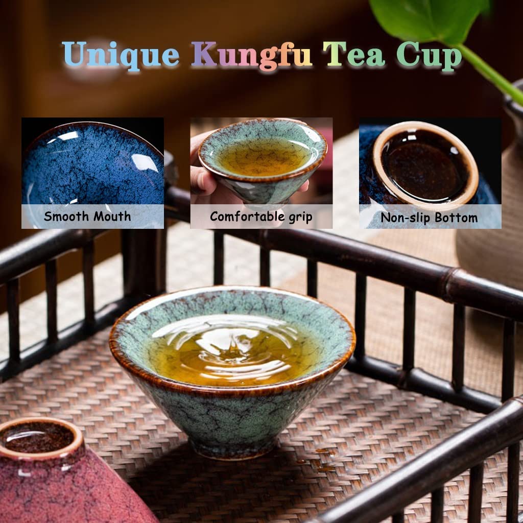 Tazas de té Taza De Té Kungfu Taza De Té De Cerámica Jianzhan De La Forma del Sombrero, Tazón De Té Japonés Kiln Transformation, Copa Maestra Dedicada A La Degustación De Té