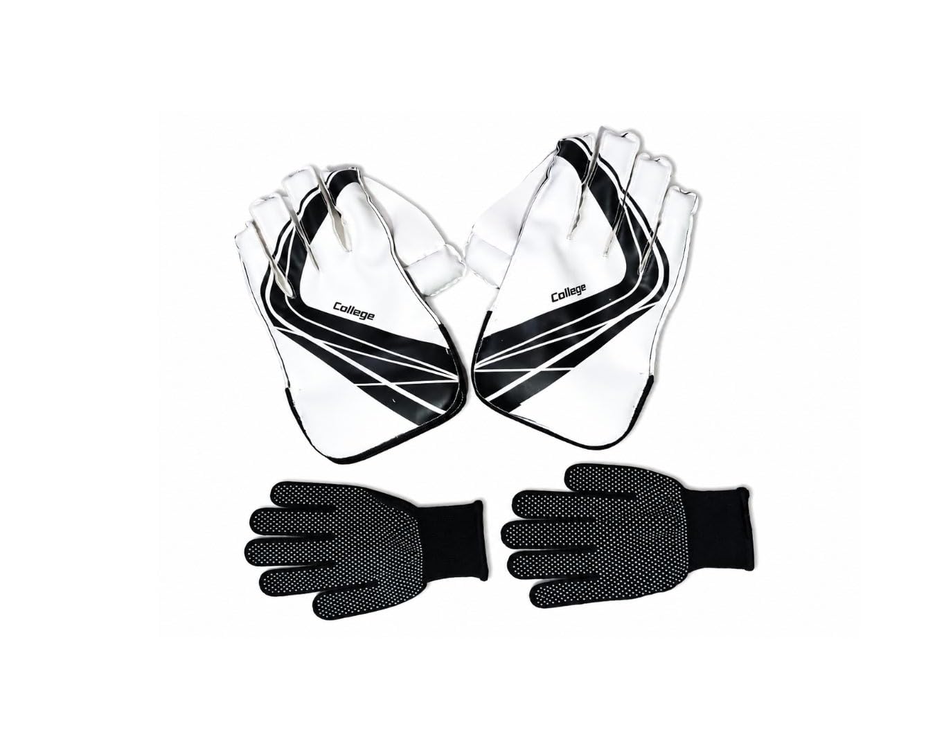 College Wicket Keeping Gloves with Inner Gloves, recomanded for Tennis Ball for Youth-image-27