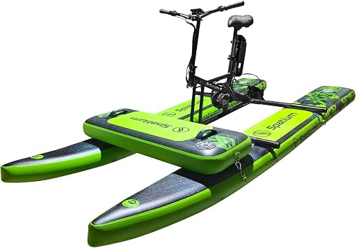 Spatium Electric Water Bike Inflatable Water Bikes Pedal Boat 1 Person Water Bike for Lake Inflatable SUP Water Bicycle for Adults with One Batteries