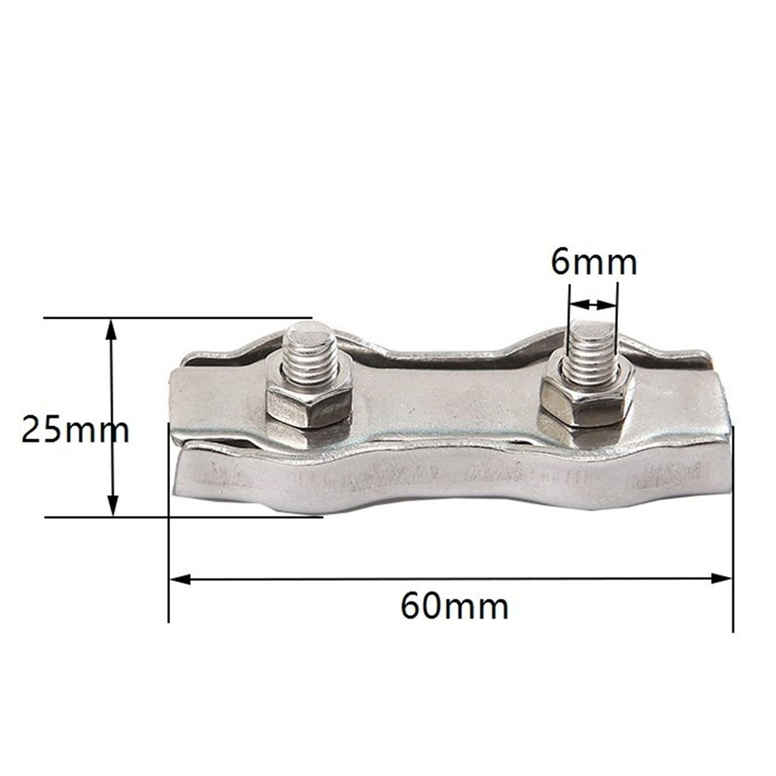 Serre-câble M6 for câble métallique de 5 mm, boulon simple/double
