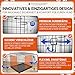 PFOTENWUNDER® Hundekäfig für zuhause, Gitterbox Hund in 3 Größen, 2 Türen + 1 Cover, 1 Trainingsbuch, Tiertransportbox Hundetransportkäfig klappbar, Hunde-Transport-Box Auto Drahtkäfig (107*71*77,5cm)