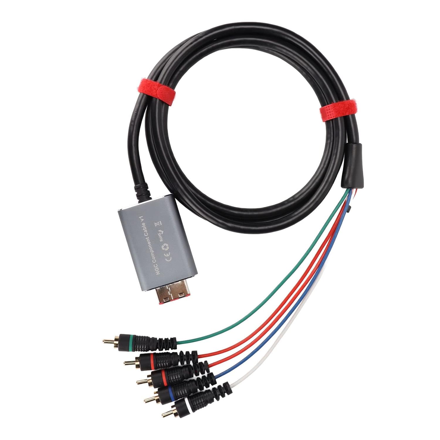 Keenso Component Cable for, 1.8m/5.9ft Double Shielded Plug and Play Digital AV Output Cable, Compatible with All TVs