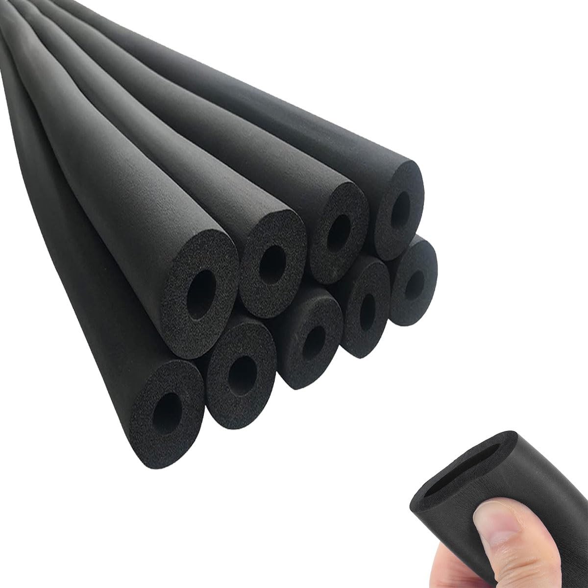 Mobyat One Color Pipe Insulation Lagging Foam Insulation Lagging 6Mm-110Mm Id Pipe Foam Hose Tube For Domestic Heating And Plumbing Heat Preservation Insulated/Anti-Collision ( Size : T20mm X Id110mm X L1.8m )