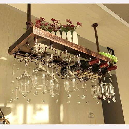 Miniatura 5 de Colgar soporte para copas de vino para el hogar europeo para copa de vino tinto Colgador de madera para decoración de mesa de cocina o decoración de