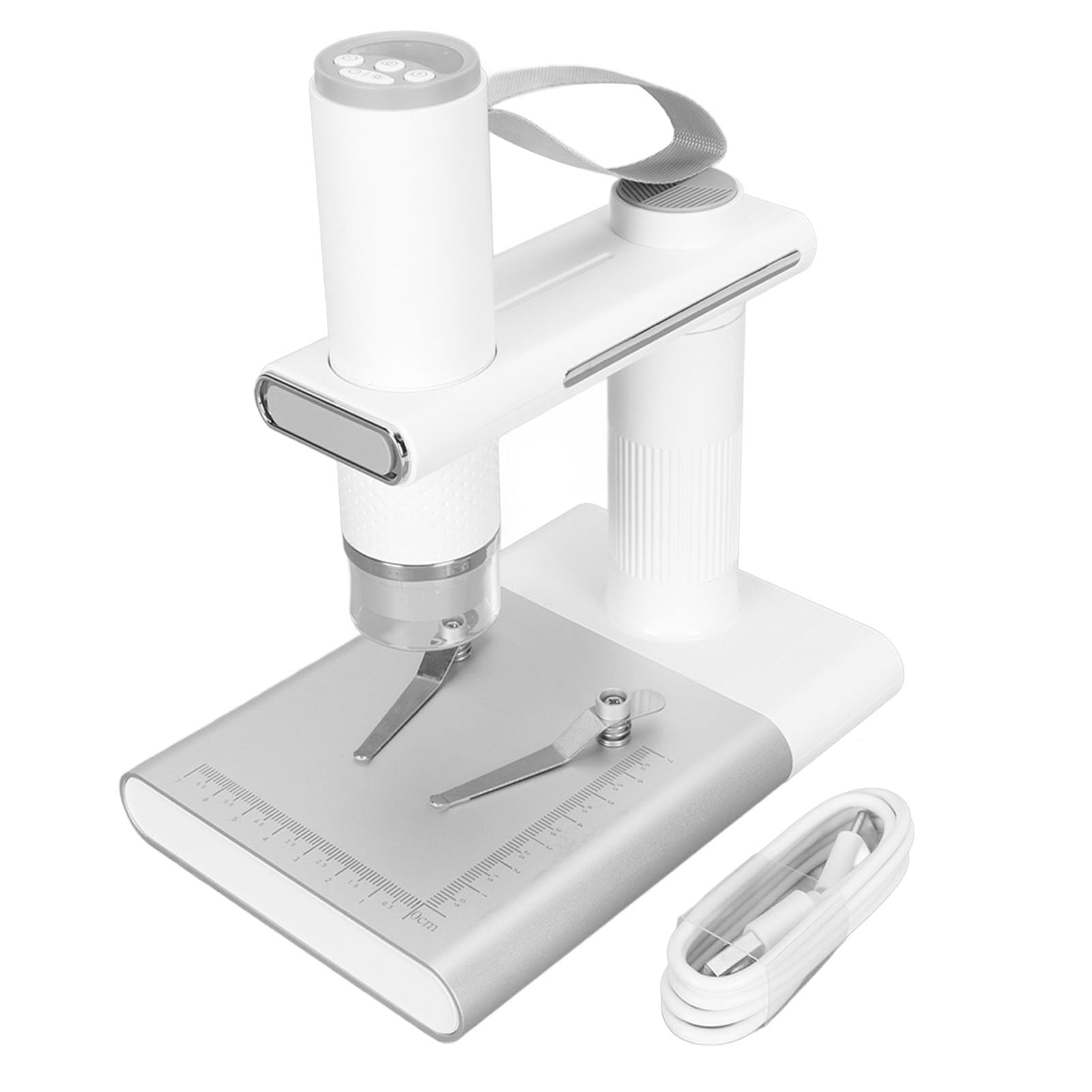 Denash Microscopio Digital Inalámbrico HD 1080p Cámara de Ampliación para -, Soporte Ajustable para el Microscopio de Bolsillo de Inspección