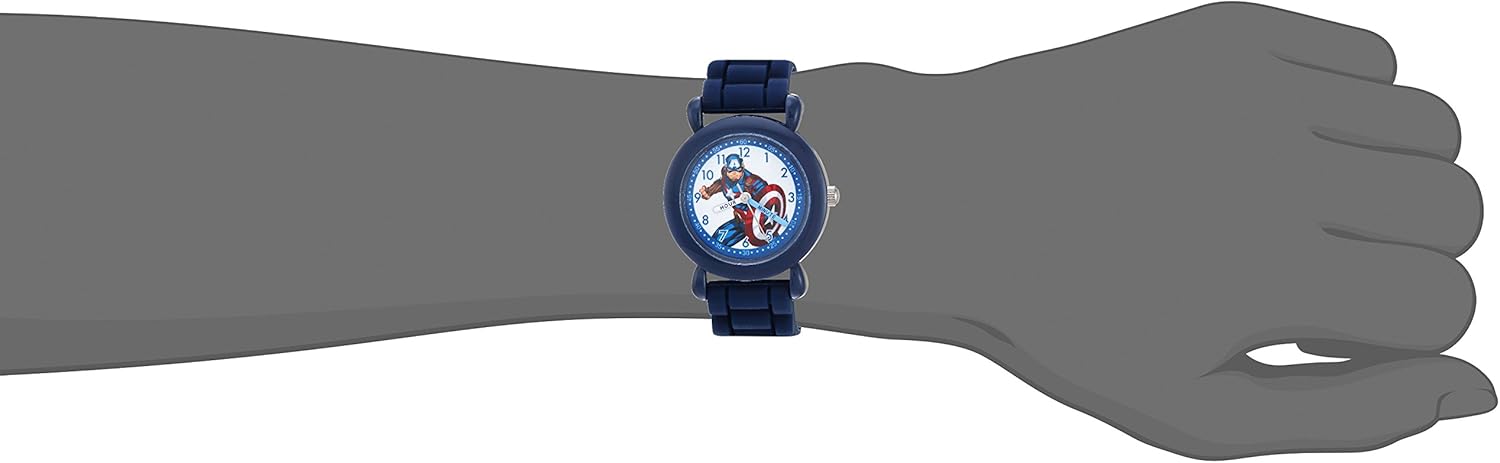 Marvel Captain America Kids' WMA000233 Marvel Avenger Analog Display Analog Quartz Blue Watch - Image 2