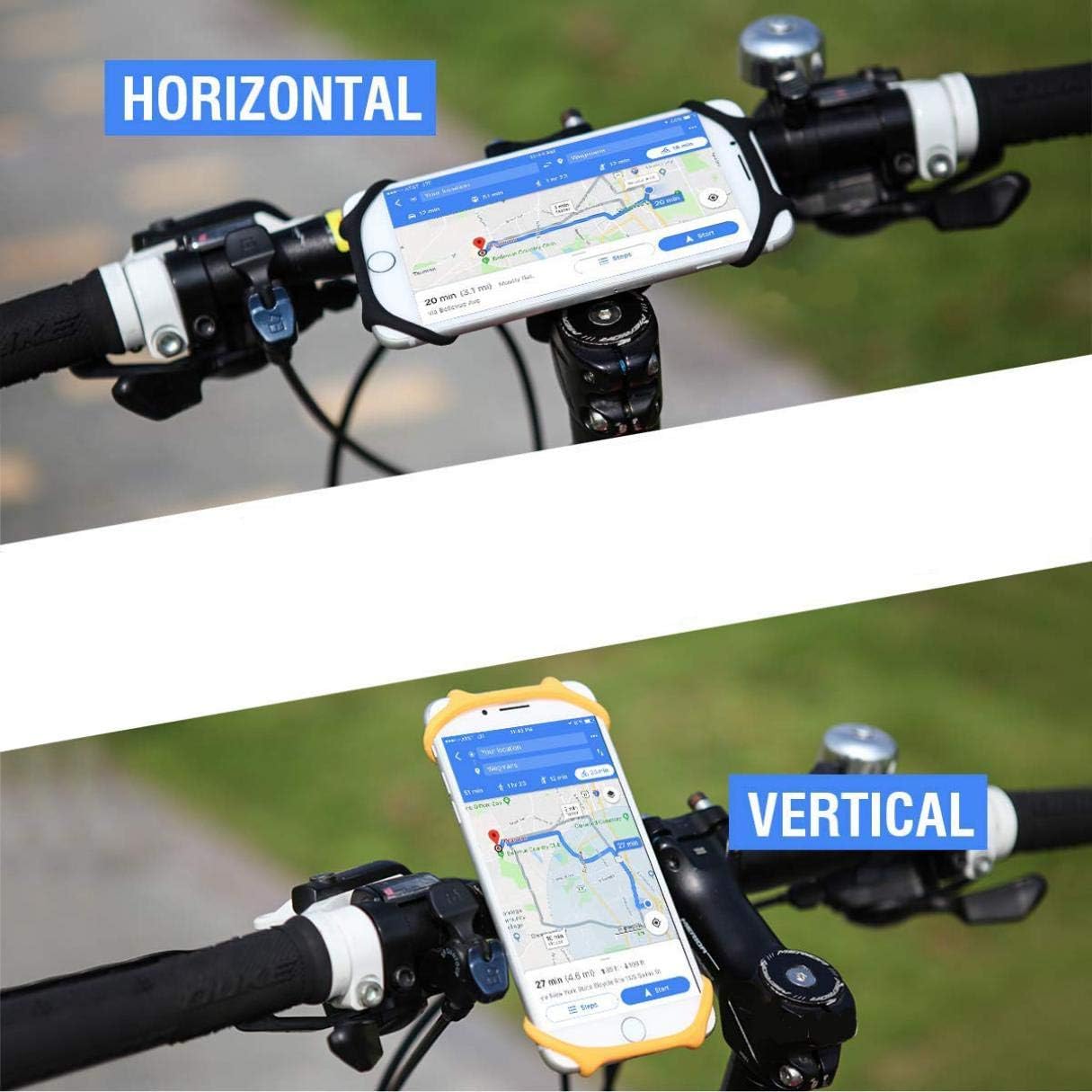 Bicycle Mount Handlebar Silicone Holder for Pixel 4a 5G - Bike Non-Slip Strap Shockproof Compatible with Google Pixel 4a 5G